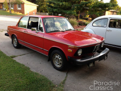Red 1975 BMW 2002 